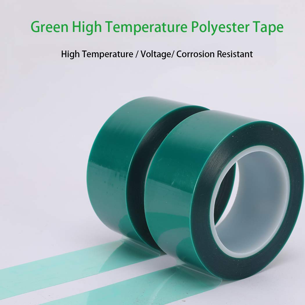 APT, 2 Mil Polyester Tape with Silicone Adhesive, Mylar, High Temperature, 3.5 Mil Thickness, Powder Coating, E-Coating, Anodizing, High Temp Masking (2" x 216 Feet)