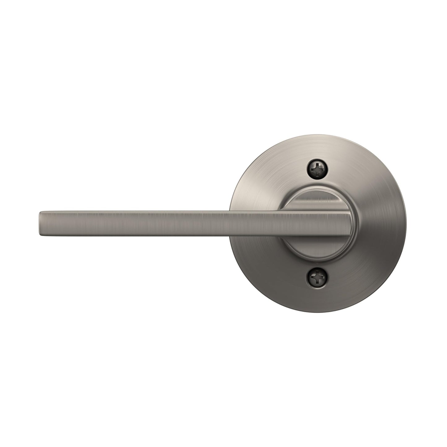 Schlage F170 LAT 619 Latitude Door Lever with Standard Trim, One-Sided Non-Turning Dummy Handle, Satin Nickel