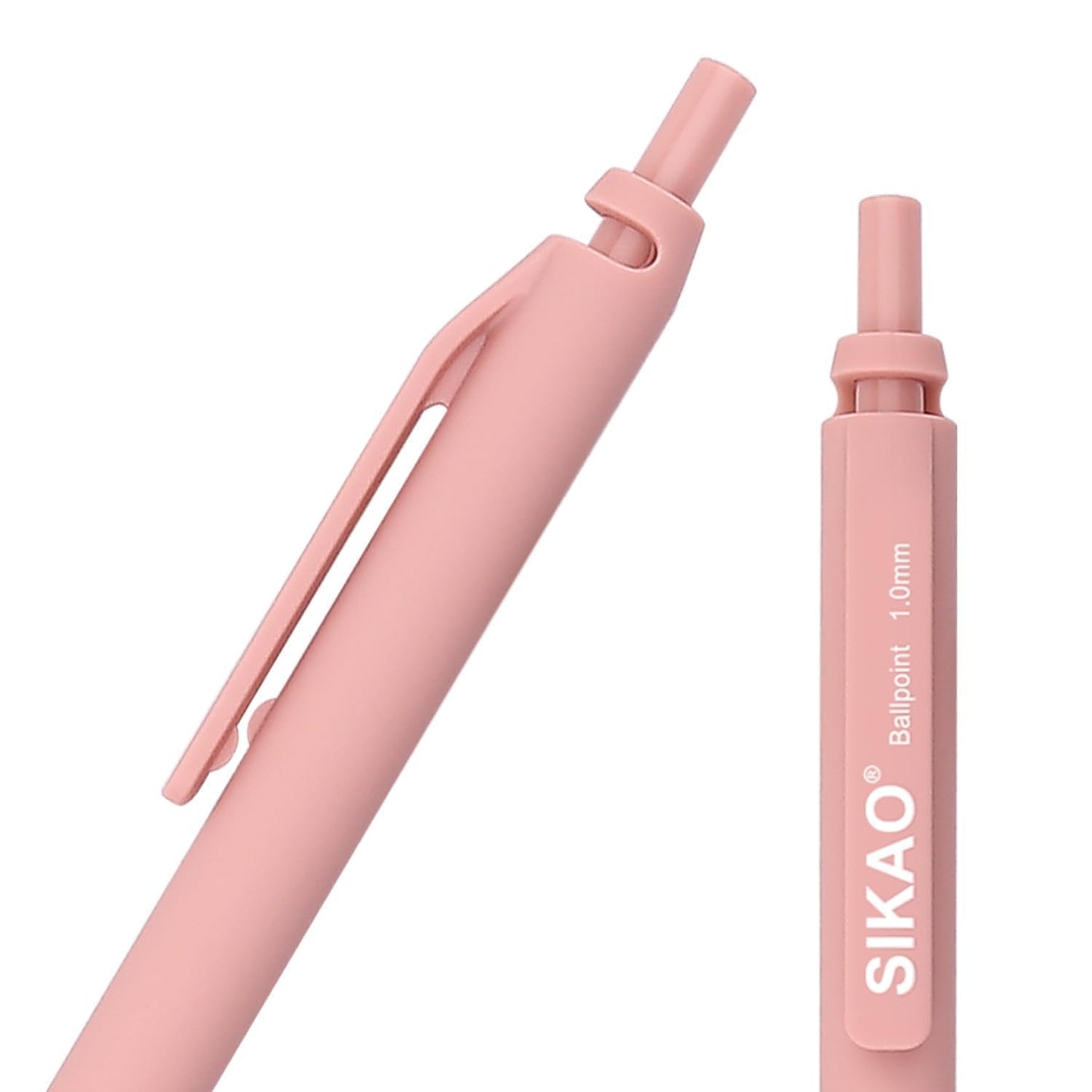 Sikao Morandi Pens Bulk 60 Pack – Smooth Writing 1.0mm, Click Ballpoint Pens with Black Ink, Aesthetic Soft Pens for School, Office, Journaling & Gift Use