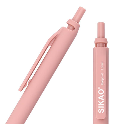 Sikao Morandi Pens Bulk 60 Pack – Smooth Writing 1.0mm, Click Ballpoint Pens with Black Ink, Aesthetic Soft Pens for School, Office, Journaling & Gift Use