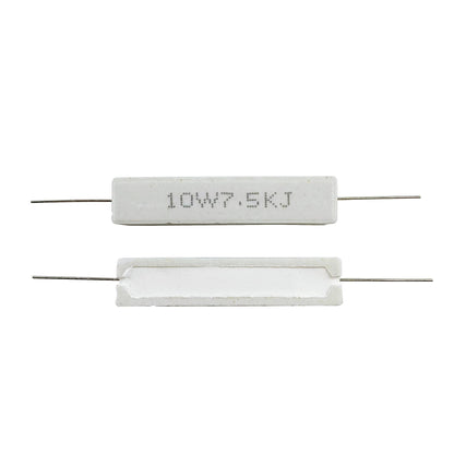 MOKMMKIT 25 Values 50 Pieces Ceramic Cement Resistor KIT 10W Resistance 10 Watt ±5% Power Resistors (100 Ohm - 100K Ohm)