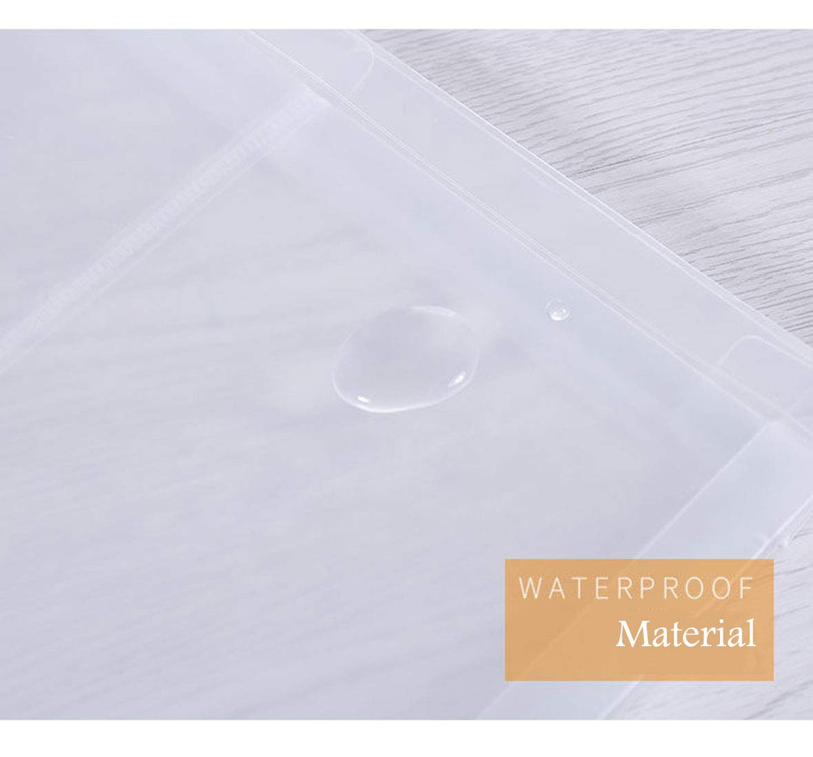 YESSART 9x12 Clear Zip Plastic Envelopes File Document Paper Holder Pack of 12