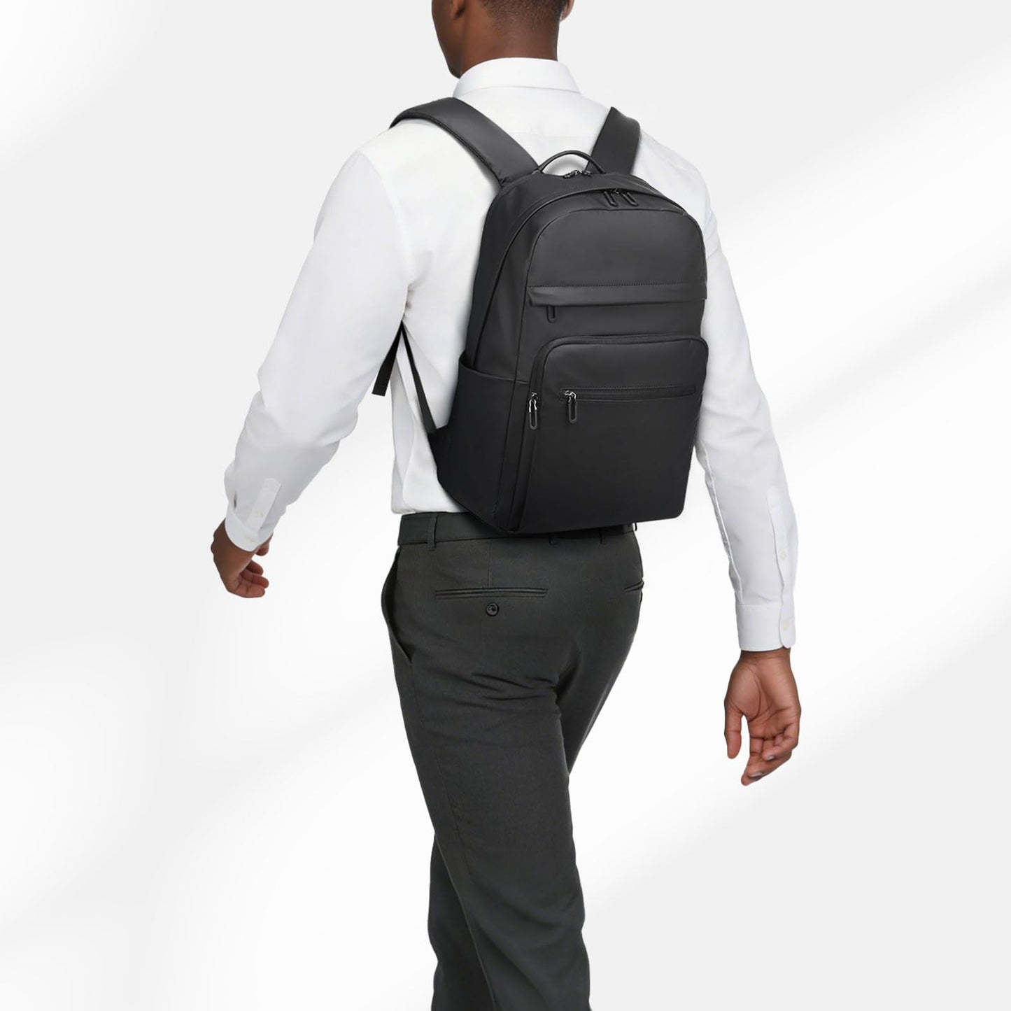 SUIKIHUM 16 Inch Laptop Backpack for Men Women, Travel Backpack W/Anti-Theft Pocket, Business Backpack Lightweight Water-Resistant TSA Approved for Work College, Black