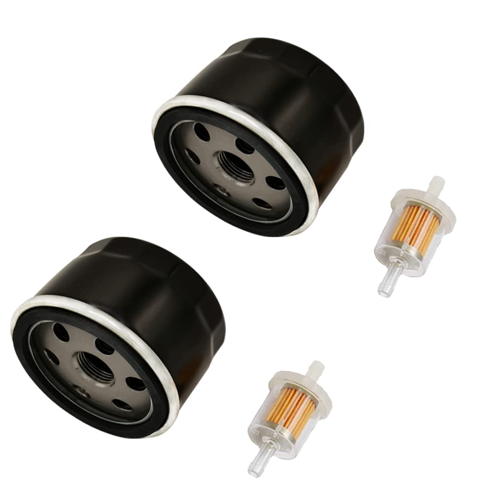 Quaprodur 49065-7007 49065-0721 Oil Filter Replacement for Kawasaki FX600V FR691V FR730V FR651V FR541V FR600V FS730 FS451V FS481V John Deere GY20577 492932S (2 PACK)