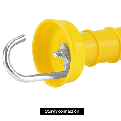QWORK Electric Fence Gate Handle Set with Anchors, Insulators, and Screws - 2 Sets High Visibility, Easy to Use, Portable Fencing Kit
