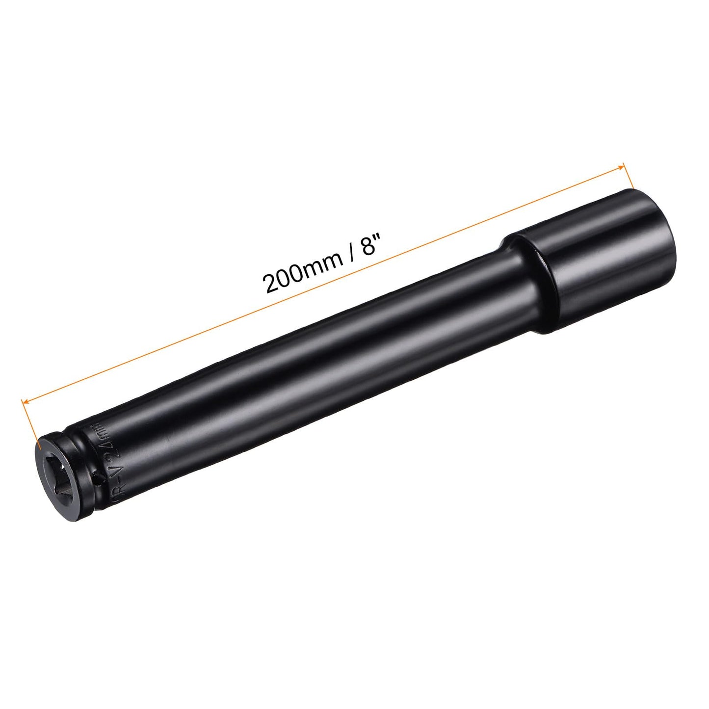 uxcell 1/2" Drive by 24mm Deep Impact Socket, Heat-Treated CR-V Steel 8" Length, 6-Point Metric Sizes