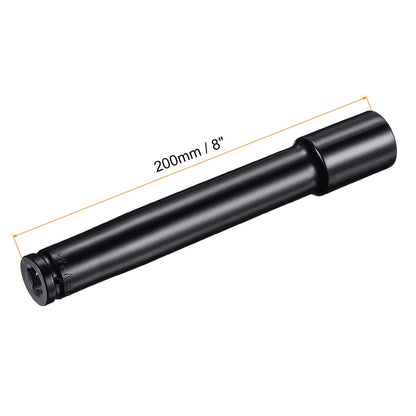 uxcell 1/2" Drive by 24mm Deep Impact Socket, Heat-Treated CR-V Steel 8" Length, 6-Point Metric Sizes