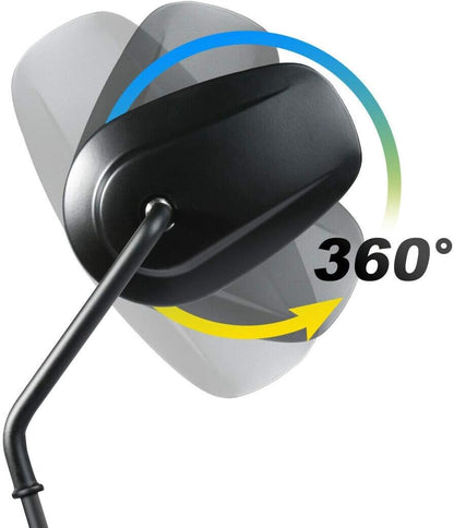 VPZMT 8mm Teardrop Rearview Mirrors for Harley Road King CVO Road Street Tri Glide Freewheeler Street XG500 XG750 Sportster XL883 1200 Softail Street Bob Dyna Models (Black)