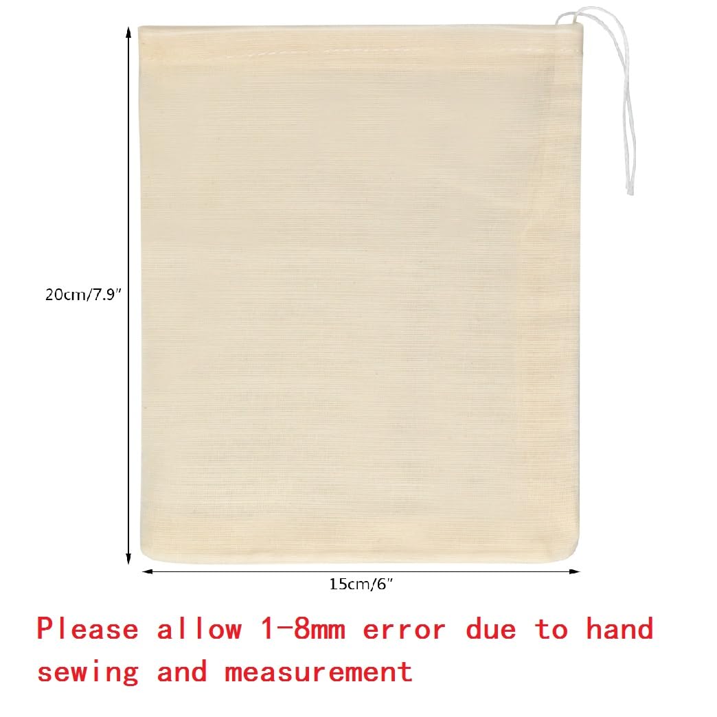 Tayfremn 100Pcs Cotton Drawstring Bags, Reusable Muslin Bag Natural Cotton Bags with Drawstring Produce Bags Bulk Gift Bag Jewelry Pouch for Party Wedding Home Storage(4 by 6 Inches)