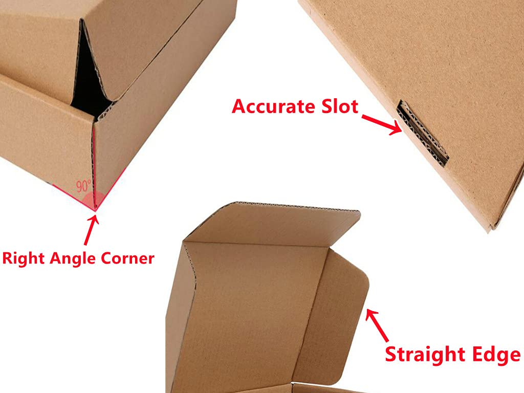 Corrugated Cardboard Shipping Boxes, 250x200x70mm (10"x8"x2.7") Small Parcel Boxes, Packaging Mailing Boxes for Business, Posting, Small Packet Shipping, Storing or Gift(Pack of 15)