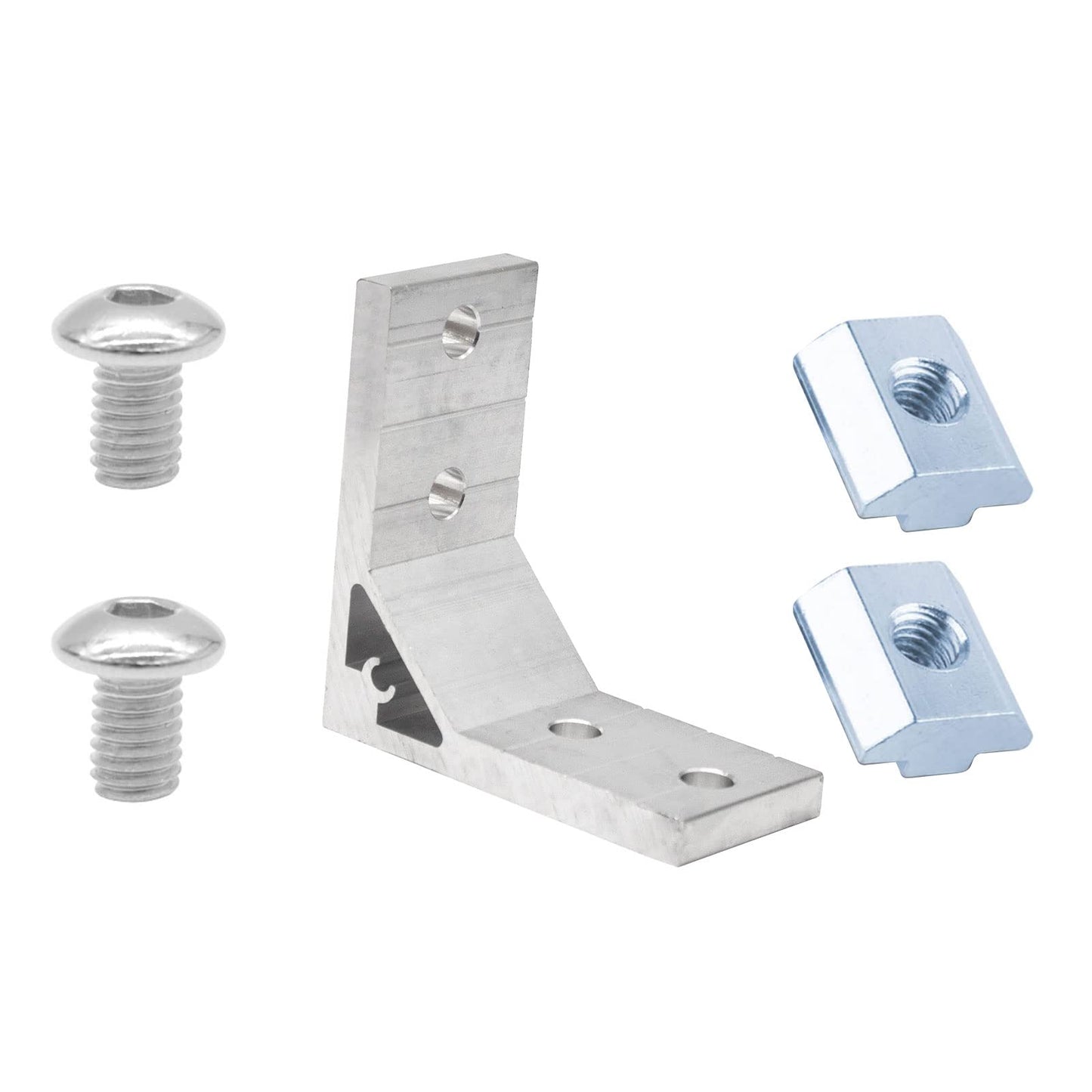 Seekliny 4Pcs 4040 Corner Brackets Set with Nuts and Screw 4040 Hardware for 4040 Aluminum Extrusion 4040 Accessories