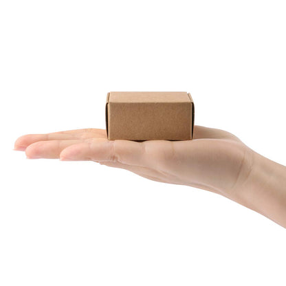 Sdootjewelry Mini Cardboard Boxes, 2.16"x 2.16" x 0.98" Mini Jewelry Boxes Packaging, Brown Kraft Boxes for Ring Earrings