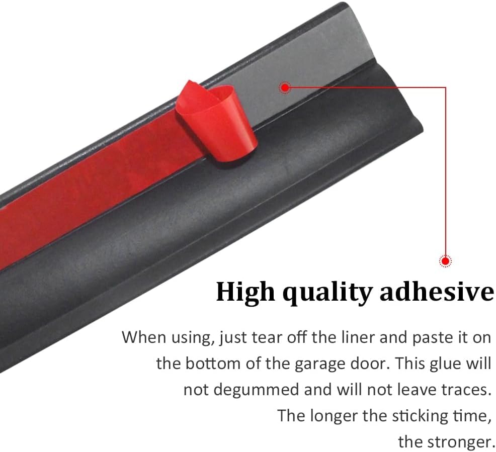 DGSL Universal Garage Door Seal, Garage Door Rubber Seal Strip Replacement, Weatherproofing Garage Door Weather Stripping with Nails (20 Feet)