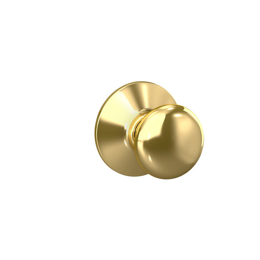 Schlage F10VPLY605 Plymouth Passage Knob, Bright Brass