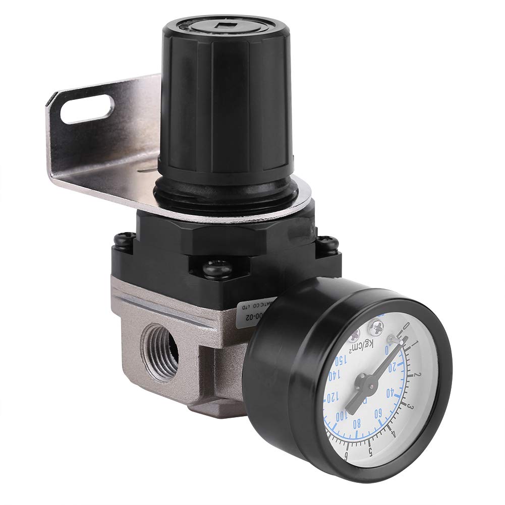 Pneumatic Regulator Adjustable Air Pressure Compressor Control Valve AR2000-02 Thread G1/4 Connection Oil-Water Separator Pressure Reducing Valve