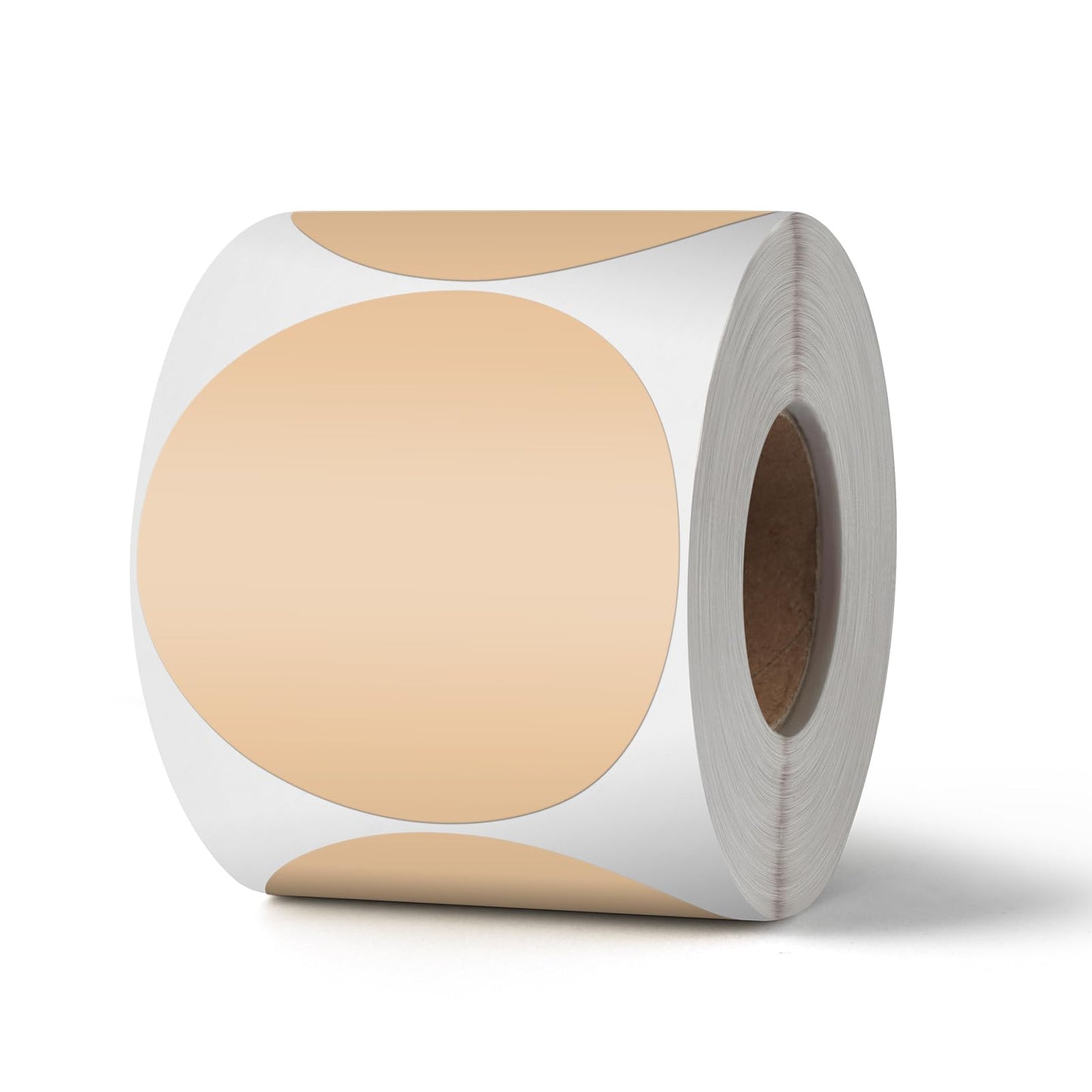 YIKIADA Khaki Round Thermal Labels 3 Inches Circle Thermal Sticker Paper Self-Adhesive Waterproof Dot Stickers for Businesses & Warehouses 500 PCS per Roll
