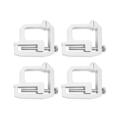 XINLIYA Truck Topper Clamps, 4PCS Aluminum Cap Shells Mounting Clamps for Camper Bed Rack ＆ Canopy Bracket, Heavy Duty Automotive Accessories, Universal for Pick Up, RV, Trailer (Silver)