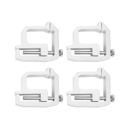 XINLIYA Truck Topper Clamps, 4PCS Aluminum Cap Shells Mounting Clamps for Camper Bed Rack ＆ Canopy Bracket, Heavy Duty Automotive Accessories, Universal for Pick Up, RV, Trailer (Silver)