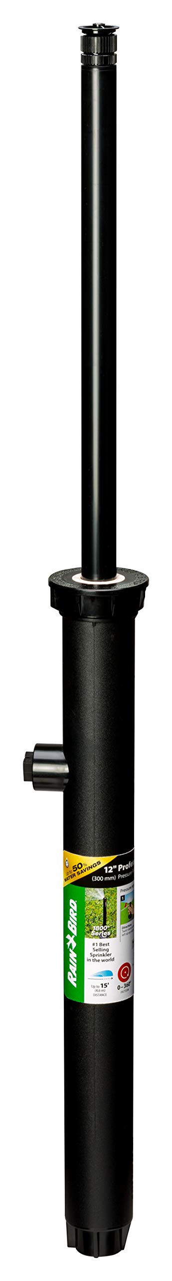 Rain Bird 1812APPRS Pressure Regulating (PRS) Professional Pop-Up Sprinkler, Adjustable 0° - 360° Pattern, 8' - 15' Spray Distance, 12" Pop-up Height