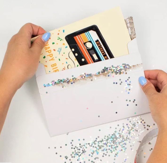 3-Pack Glitter Trap Prank Envelopes – The Ultimate Prank Envelopes for Sending Cards with a Sparkly Surprise – Fits Standard Cards - Laughter Guaranteed