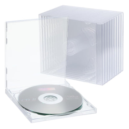 Cabilock Double Cd Jewel Cases Transparent DVD Holders Clear Cd Storage Cases for Compact Disc Protection and Portable Organization