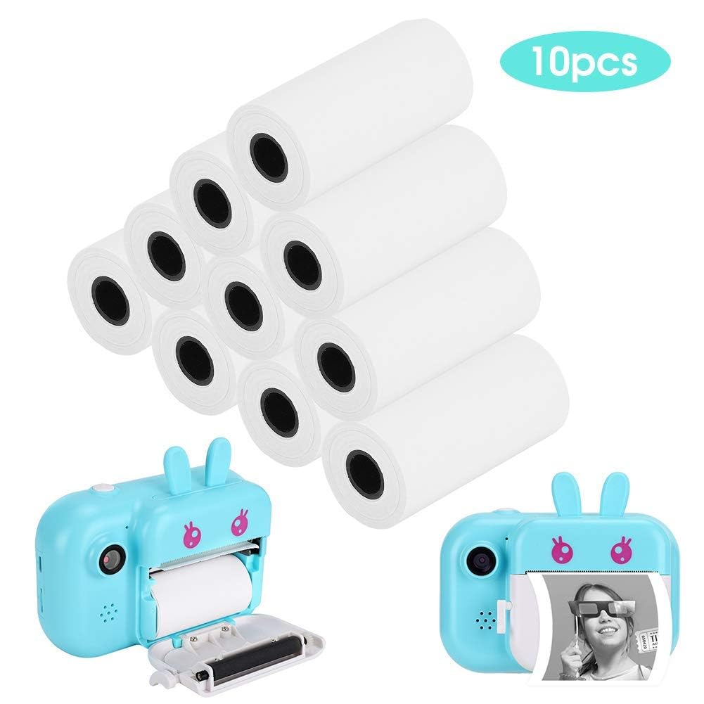 10 Rolls Thermal Paper for Portable Kids Instant Print Camera, 2.2inch x 19.7ft