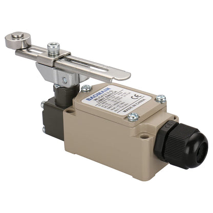 Baomain WLCA12-2-Q Limit Switch Momentary Switch, Adjustable Rotary Roller Lever, IP66 Waterproof