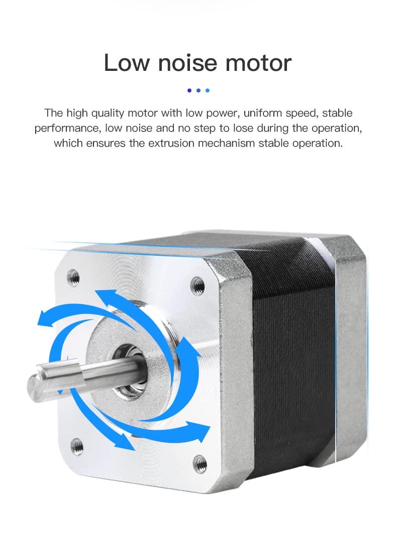 POLISI3D Ender 3 V2 Stepper Motor with Gear Compatible with Ender 3 V2, Ender 3 pro, Ender 3 Max CR-6 MAX, CR6 SE, CR-10 Smart(42-34, Only Motor)