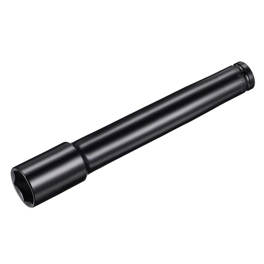 uxcell 1/2" Drive by 24mm Deep Impact Socket, Heat-Treated CR-V Steel 8" Length, 6-Point Metric Sizes