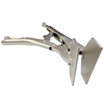 Dtacke Locking Pliers Adjustable Wear Resistant Flat Head Vise Locking Grip Pliers Multifunction Welding Clamps Hand Tools (8 inch)