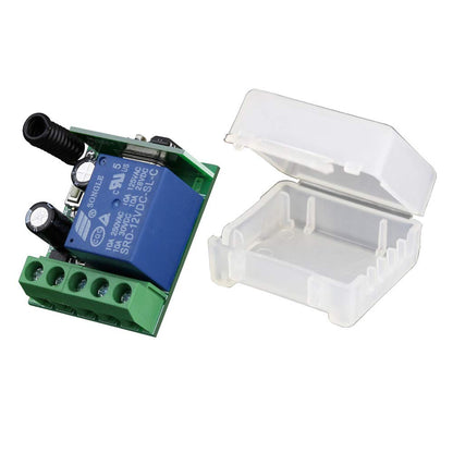 DC 12V Wireless Remote Control Switch, 433Mhz 10A 1CH Relay Remote Control Switch (2 Transmitter and 1 Receiver)，Transmitter for Various Wireless Controls