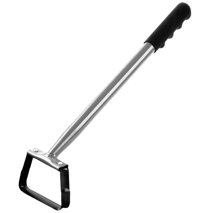 Walensee Stirrup Hoe Garden Tool, U-Shaped Hula Weeding Tool with 14 Inch Scuffle Loop, Sharp Metal Hand Cultivator Rake for Lawn, Garden or Greenhouse, Durable Grass Scraper, Mini Gift, Grey