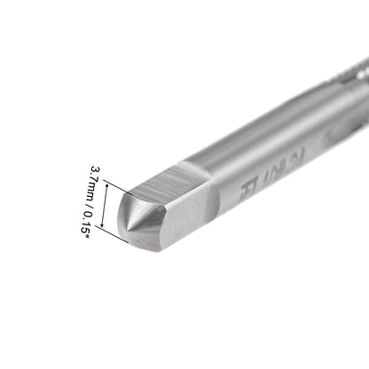 uxcell Machine Tap #10-24 UNC Thread 2B Class 3 Flutes High Speed Steel Screw Threading Tap Tapping Tool 5pcs