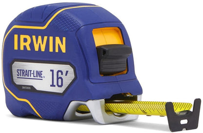 IRWIN Strait-LINE Tape Measure, 16 ft, Includes Retraction Control, for All Your Measuring Needs (IWHT39391S)