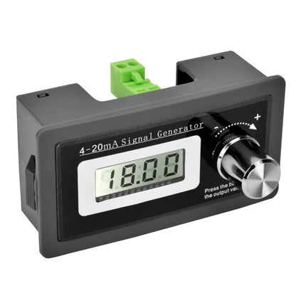 Signal Generator, 4-20mA 15-30V High Accuracy Current Loop Signal Generator Frequency Generator Two-Wire Transducer Test with LCD Display (Black)