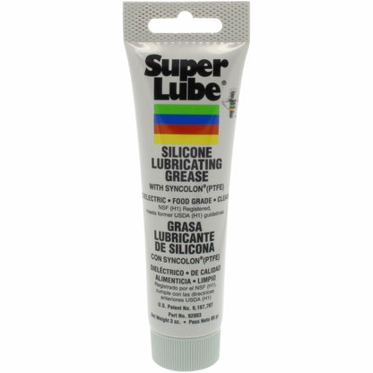 Super Lube 92003 Silicone Lubricating Grease, 3 oz Tube, White