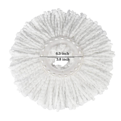 6 Pack Spin Mop Head Refill, Universal Round Mop Head Replacement, Microfiber, Machine Washable