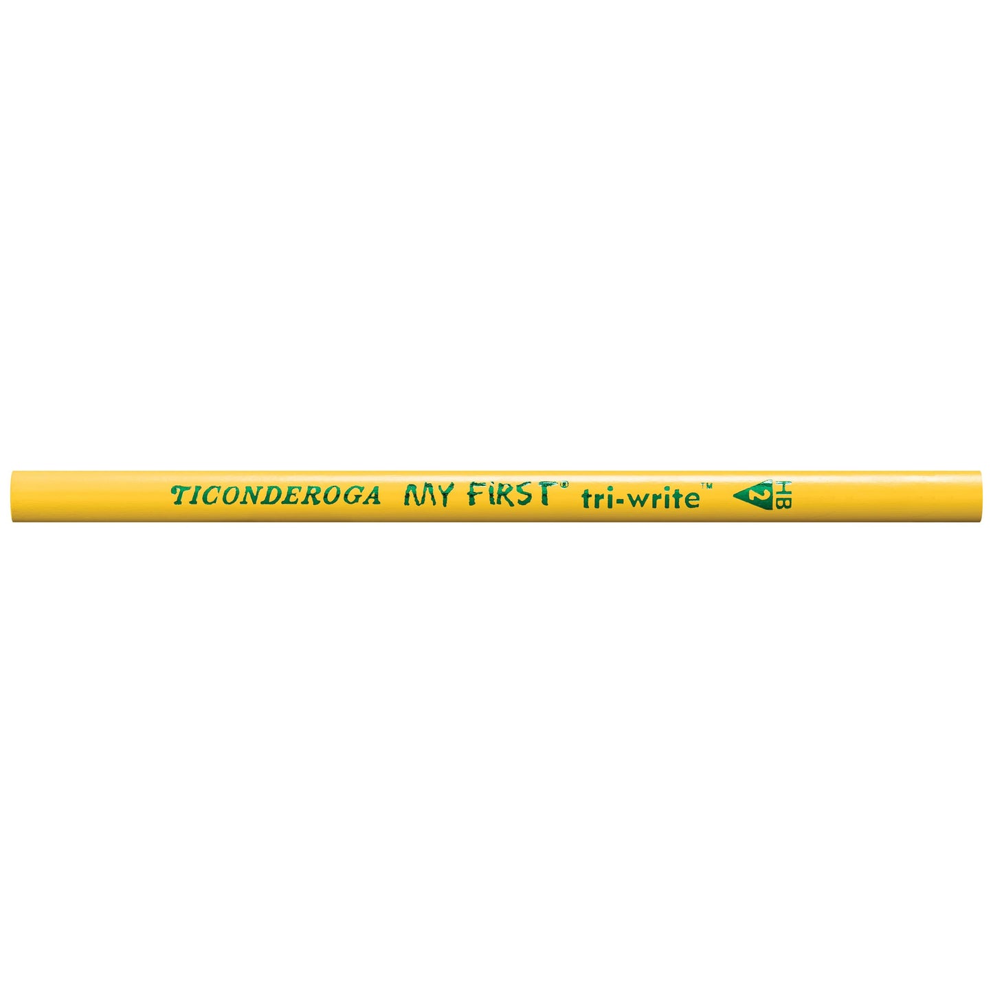 Ticonderoga My First Tri-Write Triangular Pencils, Primary Size, No:2 Soft Without Erasers, Wood-Cased, Black Writing, 36 Count (13084)