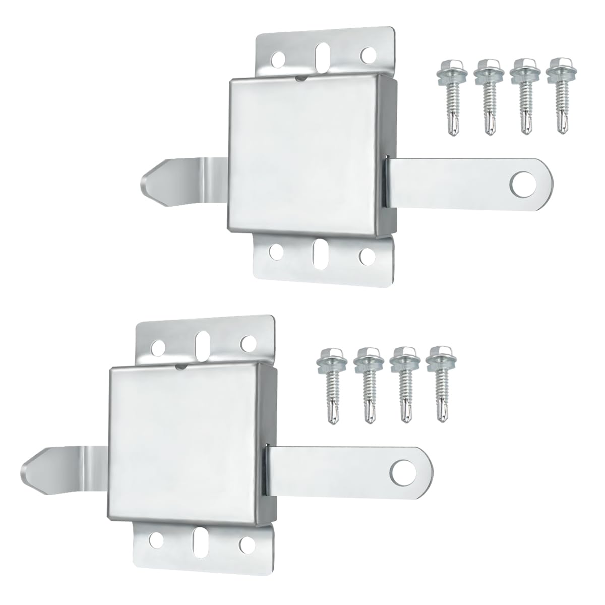 QZATTCAEN Garage Door Side Lock Inside Deadlock for Most Garage Door Galvanized Steel -2pack