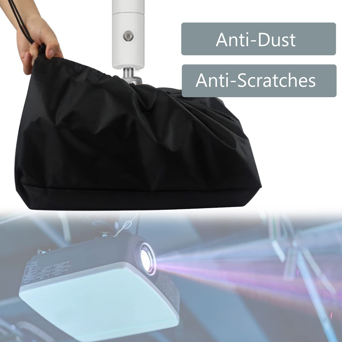Projector Dust Cover for Ceiling Video Projector at Home or Outdoor Installation, Waterproof Dustproof Protection Case, 14"x14"x 9"