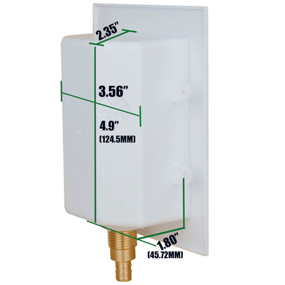 WHK Ice Maker Outlet Box Valve with PEX 1/2" Inlet,Ice Maker Wall Box with 1/4 Turn Shut Off Valve to Connect PEX B Tubing(F1807)…