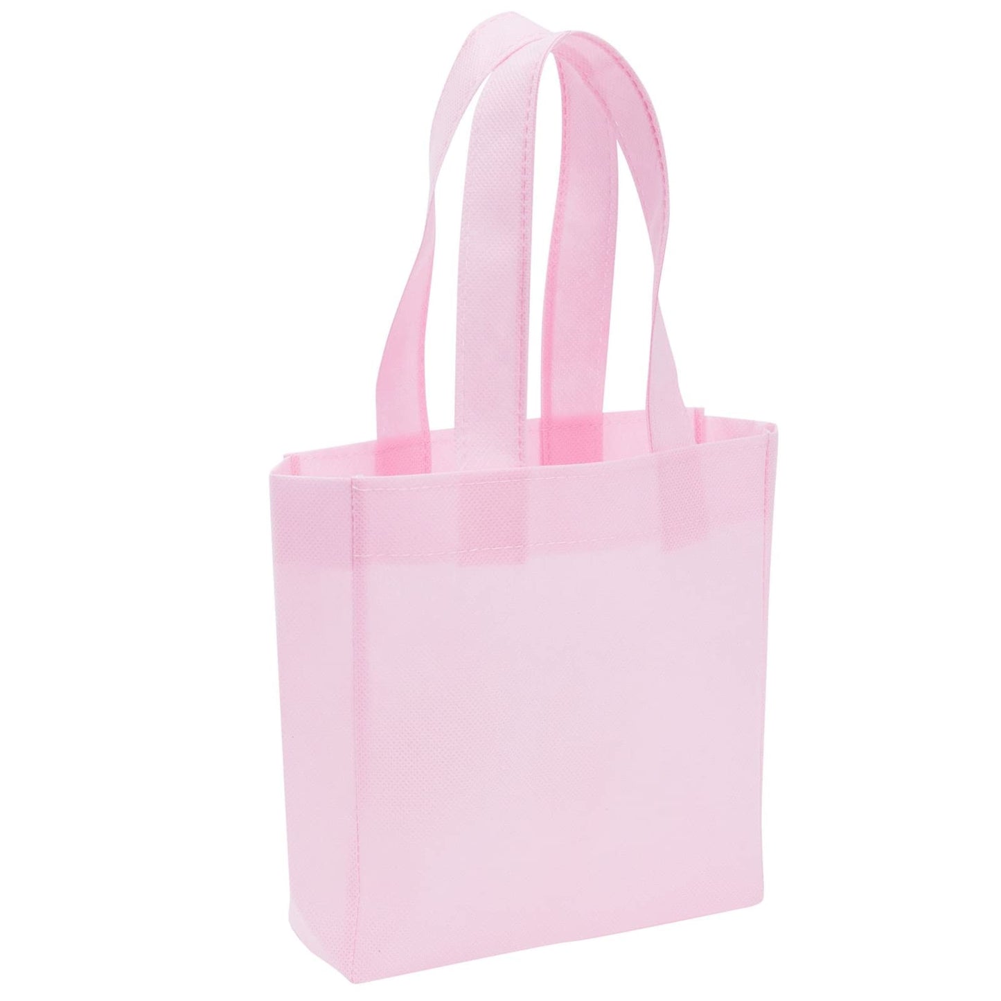 24 Pack Princess-Themed Party Favor Bags for Girls, Pink Canvas Gift Bags for Birthday (6.5 x 7 x 2 in)