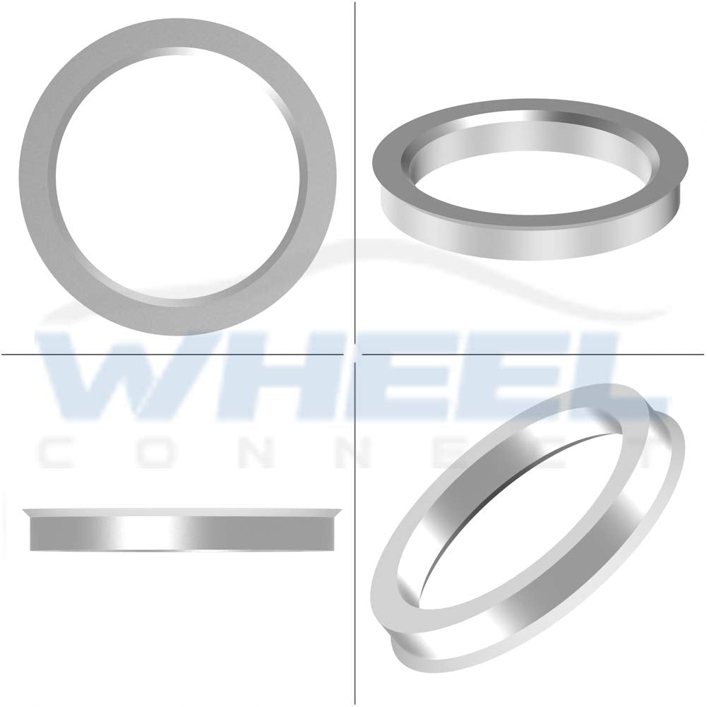WHEEL CONNECT Hub Centric Rings, 106 to 78.1, Set of 4, Aluminium Alloy Hubrings, O.D:106 (106.1) - I.D:78.1mm. A