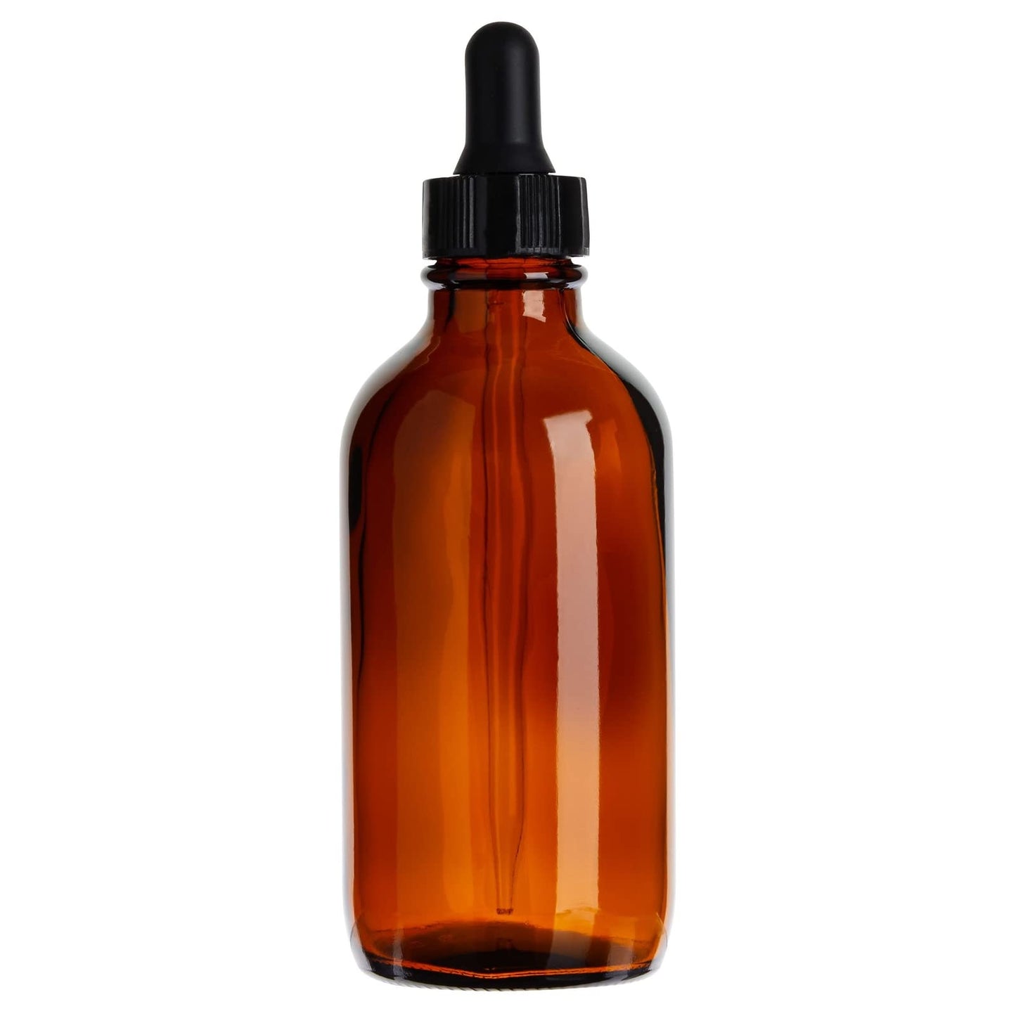 4 oz Amber Glass Dropper Bottles 15 Count and 6 Funnels (120 ml, 21-Piece Set)