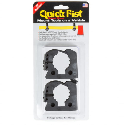 Quick Fist Original Clamp for Mounting Tools and Equipment 1"-2-1/4" Diameter (Pack of 2)