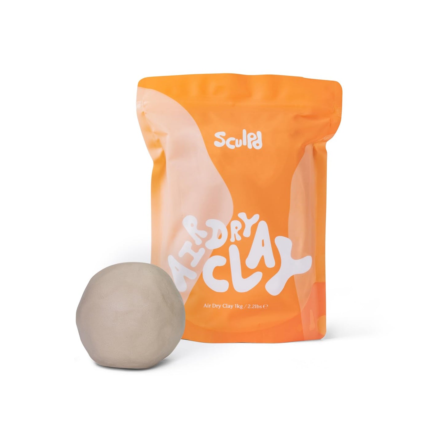 Sculpd Premium Air Dry Clay, Pottery Clay Bag for Adults, Soft Modelling Clay, Self-Hardening Clay Suitable for Arts & Craft Projects, Pottery for Beginners – 2.2lbs Clay Bag