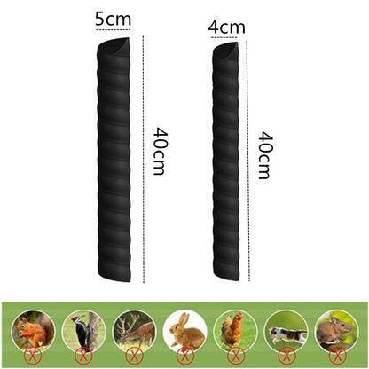 Tree Trunk Protector 6 Pcs Plastic Spiral Guard Tree Bark Protector,Granmagazz Spiral Plastic Tree Guards Durable Tree Wrap to Protect Saplings Plants from Deer Rabbit Cats Rodents, 2 Size Black