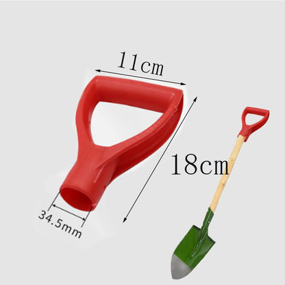Armastuse 4pcs Replacement Shovel Handle, Plastic Shovel Handle D Grip, Snow Shovel Digging Rake Tool, Hand Protection Garden Accessories (Inner Diameter 34.5mm, Red)