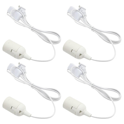 VIKKSAER 4 Pcs Hanging Lantern Cord with Switch, 10.86 Inch E26 Light Socket Extension Cord, Pendant Lamp Cord