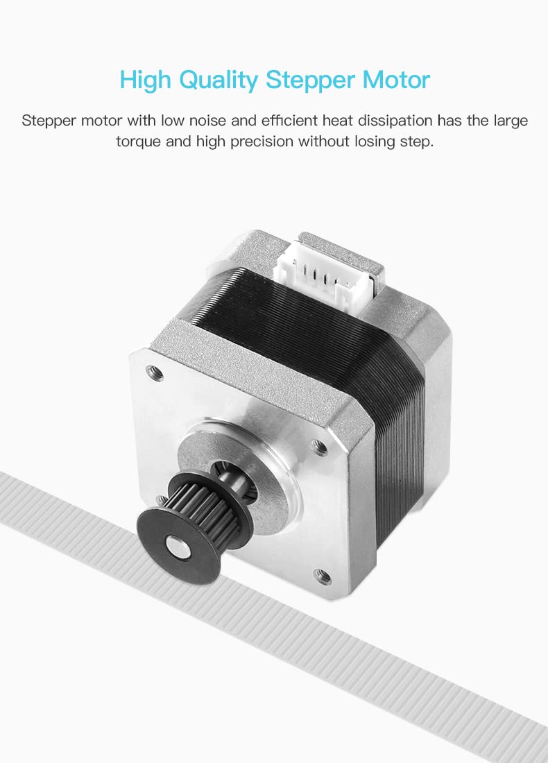 POLISI3D Ender 3 V2 Stepper Motor with Gear Compatible with Ender 3 V2, Ender 3 pro, Ender 3 Max CR-6 MAX, CR6 SE, CR-10 Smart(42-34, Only Motor)